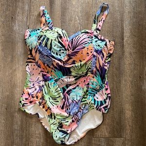 Tahiti floral one piece swimsuit